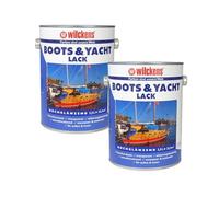 Vernice trasparente per barche e yacht, 2 x 2,5 l, vernice trasparente per barche, yacht, vernice trasparente in resina sintetica, incolore, lucido, vernice speciale per legno, protezione del legno