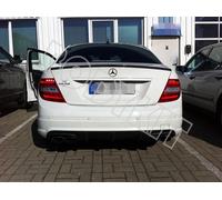 Verniciato Nero Lucido Mercedes W204 Coppia 2D Stivale Aletta Spoiler