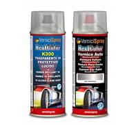 VerniciSpray Kit Vernice Auto Spray compatibile con FORD USA FOCUS 6 STARDUST SILVER MET. e Trasparente Lucido Spray - kit ritocco vernice metallizzata 400+400 ml