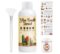 Vernidas Lucido Trasparente, Vernice Trasparente, Vernice Finale Lucida, Candele Vernice con Candle Stickers Natalizi, Impermeabile, Asciugatura Rapida, Migliora la Vivacità del Colore, 200ml