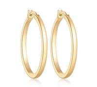 Verniflloga Orecchini a cerchio in oro 14 carati per le donne Orecchini a cerchio in oro 14 carati per le donne Orecchini a cerchio da donna Bellezza della Semplicità Orecchini a cerchio da donna 30