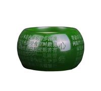 Vero Anello Giada Verde Spinacia Hotan Naturale per Uomini Inciso Sutra del Cuore Buddista Spirituale Feng Shui Protezione Fortuna,24mm