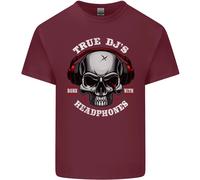 Vero Dj Sono Nato Con Cuffie Djing Uomo Cotone T-Shirt