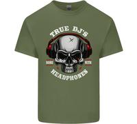 Vero Dj Sono Nato Con Cuffie Djing Uomo Cotone T-Shirt