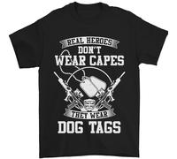 Vero Heroes Abbigliamento Targhette Veterano Militare Uomo T-Shirt 100% Cotone