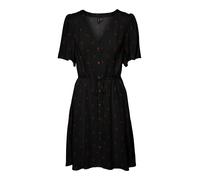 VERO MODA Vmalba SS Short Dress Wvn Ga Noos, Nero, L