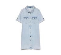 VERO MODA Abito Corto da Donna Vmjennie SS Mix Noos, Azzurro (Denim Azzurro), L