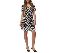 Vero Moda abito corto in fantasia zebrata bianco nero L