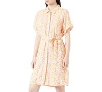 VERO MODA Vmeasy S/S Shirt Dress R1 Wvn Ga Vestito, Bianco Neve/AOP: Cille, S Donna