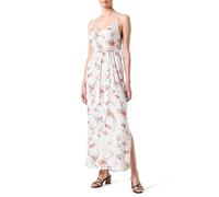 VERO MODA Vmeasy Joy Slit Maxi Abito con Scollo a V, Betulla/AOP: vicka, L Donna
