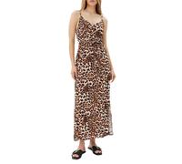 Vero Moda abito lungo in fantasia maculata con cintina marrone XL