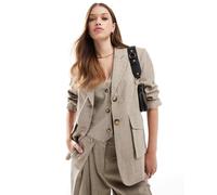 Vero Moda - Aware - Blazer testurizzato color grigio tortora mélange in coordinato 34