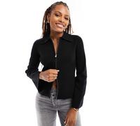 Vero Moda - Aware - Cardigan nero con chiusura a zip bidirezionale S