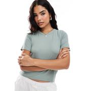 Vero Moda - Aware - T-Shirt verde salvia super morbida a coste 2XL