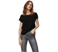 VERO MODA Becca Plain - Maglietta a Maniche Corte, Nero, L
