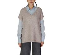 Vero Moda Beige Recycled Polyester Sleeveles Sweater - IT42|M