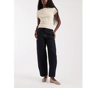 Vero Moda Billie jeans a gamba bombata a vita alta blu scuro rinse-Blu navy W33