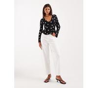 Vero Moda - Billie - Jeans bombati a vita alta bianco acceso W34