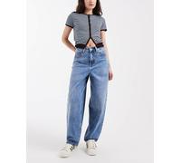 Vero Moda - Billie - Jeans bombati a vita alta lavaggio blu medio rinse wash W28
