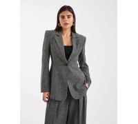 Vero Moda - Blazer sartoriale stretto in vita in tweed sale e pepe in coordinato-Nero 34