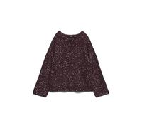 VERO MODA Boatneck Vmleilani Stitch LS-Pullover con Scollo a Barchetta, Vino, S Donna