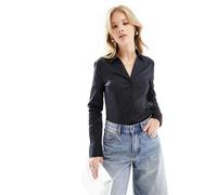 VERO MODA Body a camicia nero, Taglia S