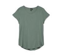 VERO MODA Camicetta da donna a maniche corte, girocollo, basic, vestibilità regolare