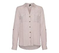 Vero Moda Camicetta da Donna Vmbumpy New Noos L/S, Bianco Neve/Strisce: Nostalgia Rosa, XXL