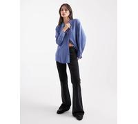 Vero Moda - Camicia a maniche lunghe blu medio a righe bianche XL
