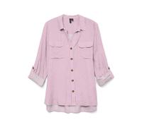 Vero Moda Camicia da Donna Vmbumpy L/S New Wvn Ga Noos, BonBon, S