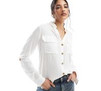 Vero Moda - Camicia bianca con tasche e bottoni-Bianco 2XL