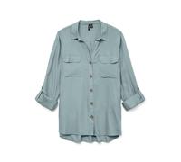 Vero Moda - Vmbumpy L/S Shirt New Wvn Ga Noos Grigio - Abbigliamento S Grigio