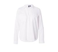 VERO MODA Vmlinn Linen Bumpy LS-Maglietta Wvn Noos Camicia a Maniche Lunghe, Bianco, L Donna