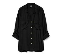 Vero Moda Camicia da Donna Vmbumpy L/S New Noos Blusa, Nero, XL