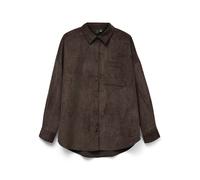 Vero Moda - VMSANNE COURDEROY LS SHIRT WVN GA NOOS Marrone - Abbigliamento M Marrone
