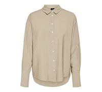 VERO MODA Camicia morbida con colletto. Beige