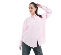 Vero Moda - Camicia oversize rosa e bianca a righe M