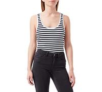 VERO MODA VMSAILOR SABBI Tank Top Noos Canottiera, Navy Blazer/Strisce: Bianco Neve, XL Donna