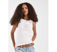 Vero Moda - Canotta in jersey bianca con ricamo di conchiglie-Bianco XS