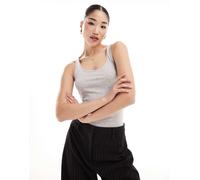 Vero Moda - Canotta taglio lungo color grigio chiaro XS