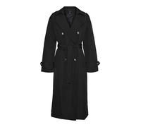 VERO MODA Vmchloe Trench Long, Nero, XS Donna