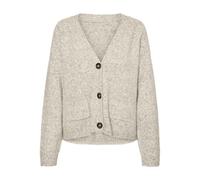 Vero Moda Cardigan da Donna Vmboom LS con Scollo a V e Bottoni Maglione Ga Noos, Betulla/Dettaglio: Melange, M, Betulla/Dettaglio: Melange, M