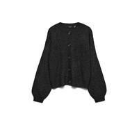 Vero Moda - Cardigan nero con scollo rotondo e coste larghe M