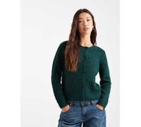 Vero Moda - Cardigan verde pino in maglia soffice e morbida con scollo rotondo L