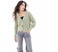 Vero Moda - Cardigan verde salvia a coste spesse con bottoni M