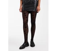 Vero Moda - Collant neri trasparenti con cuori-Nero S-M