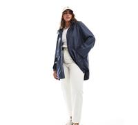 Vero Moda Curve - Giacca impermeabile rivestita blu navy con cappuccio 48