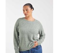 Vero Moda Curve maglione lavorato a maglia con scollo rotondo morbido verde 46-48