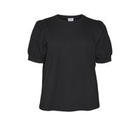 VERO MODA CURVE Neck Vmckerry VMA-Top con Scollo Rotondo a 2/4, Nero, M Donna