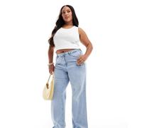 Vero Moda Curve - Tessa - Jeans con fondo ampio lavaggio blu chiaro 54